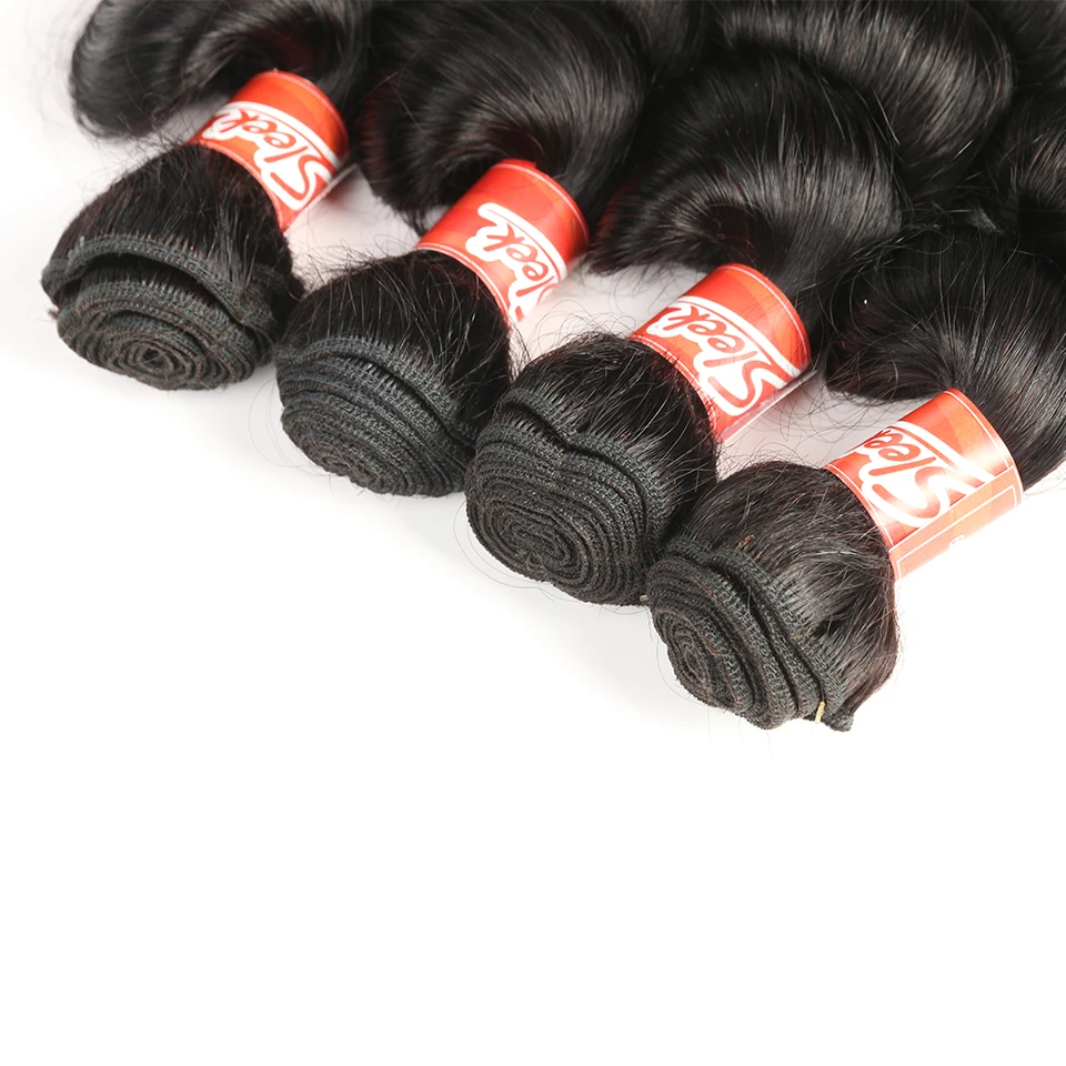 Гладкие и блестящие волосы индийские свободные волнистые в наборе с закрытием