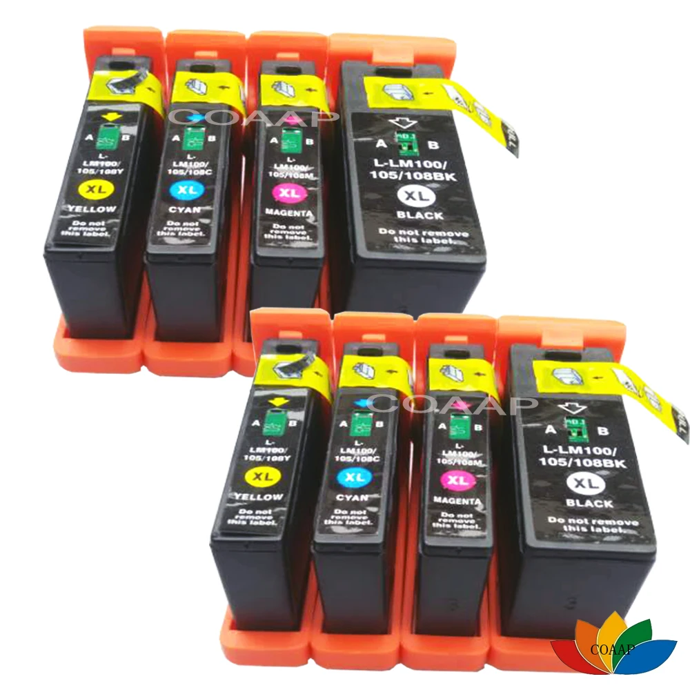 

8x Compatible Lexmark 100 LM100 LM105 LM108 ink cartridge for S405 S605 Pro703 Pro706 Pro803 Pro902 Pro903 Pro905