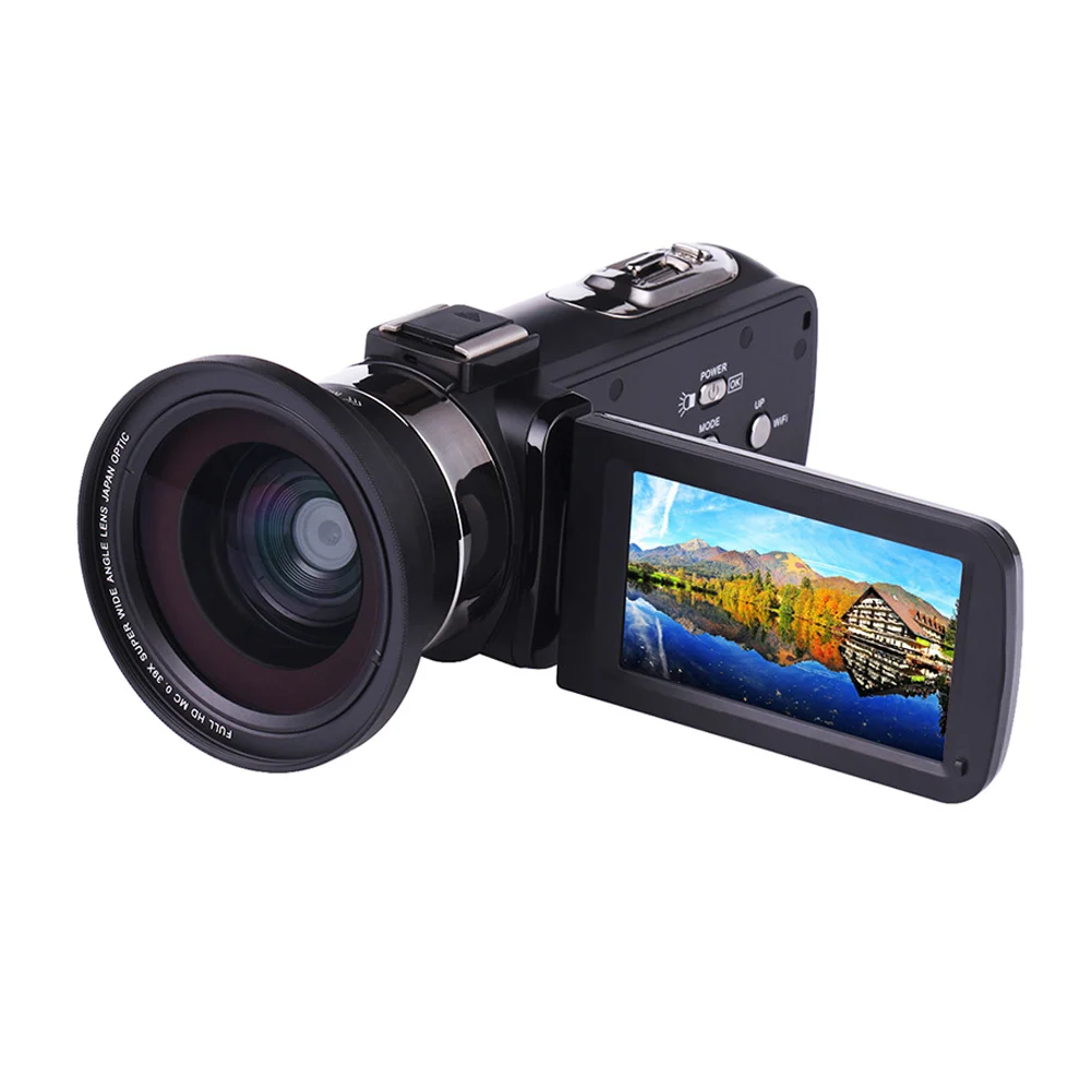 Профессиональная 4K WiFi Ultra HD 1080P Цифровая видеокамера DV с объективом + микрофоном