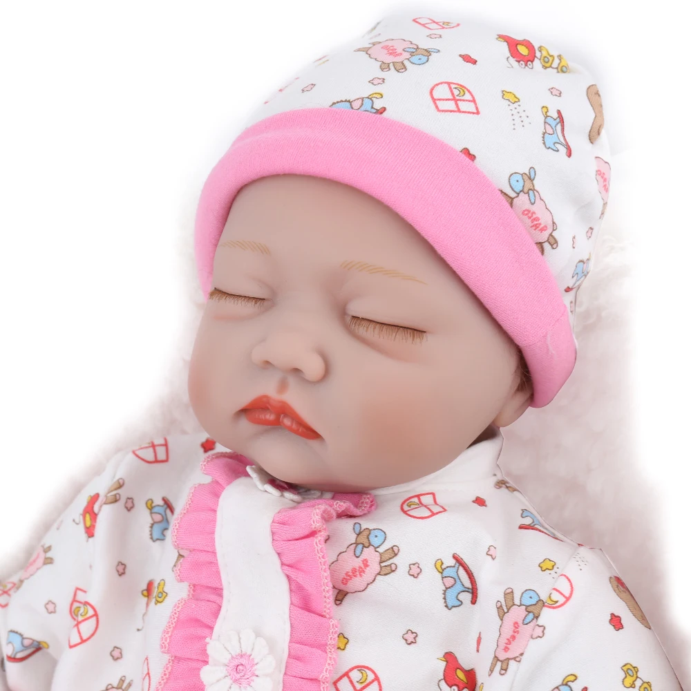 KAYDORA силиконовые Reborn Baby Doll 22 дюймов 55 см реалистичный сон куклы с тканью закрытые глаза мохер Bebe Reborn
