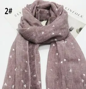 2017 модный треугольный шарф с принтом фольга Женский Длинный Галстук краска