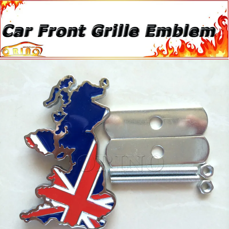 Эмблема на переднюю решетку автомобиля флаг британской карты эмблема для мини