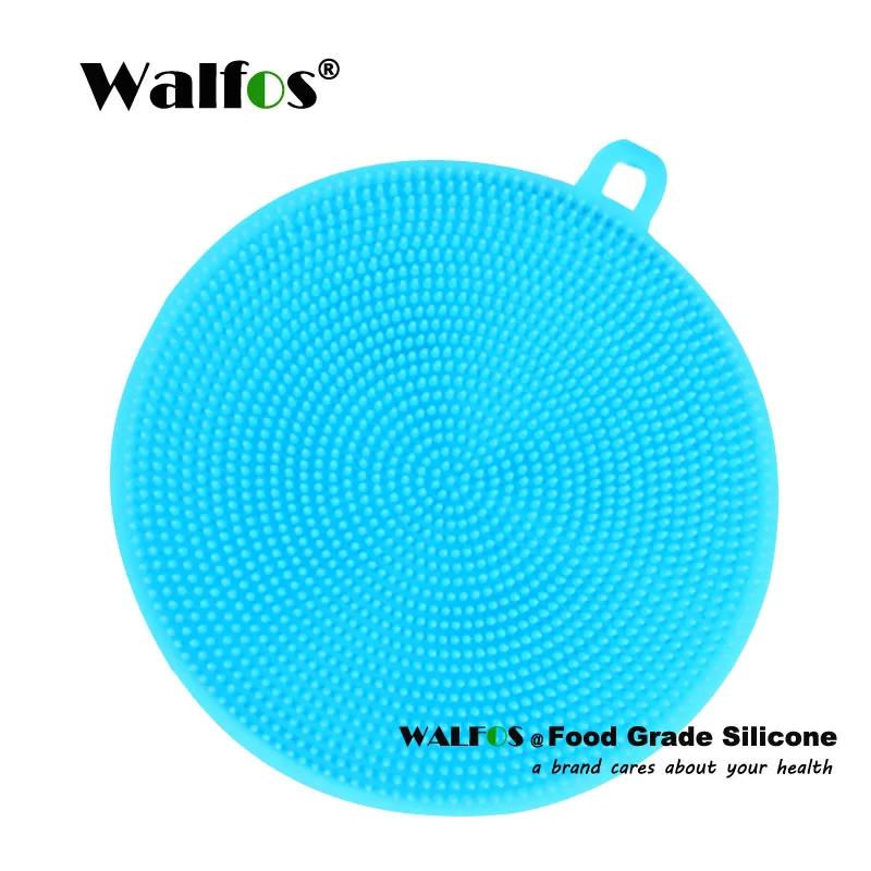 WALFOS blue 1 шт. Волшебные чистящие щетки, силиконовая миска для мытья посуды, коврик для мытья кастрюли, щетки для мытья посуды, кухонные аксессуары, щетка для мытья посуды - Цвет: WALFOS blue