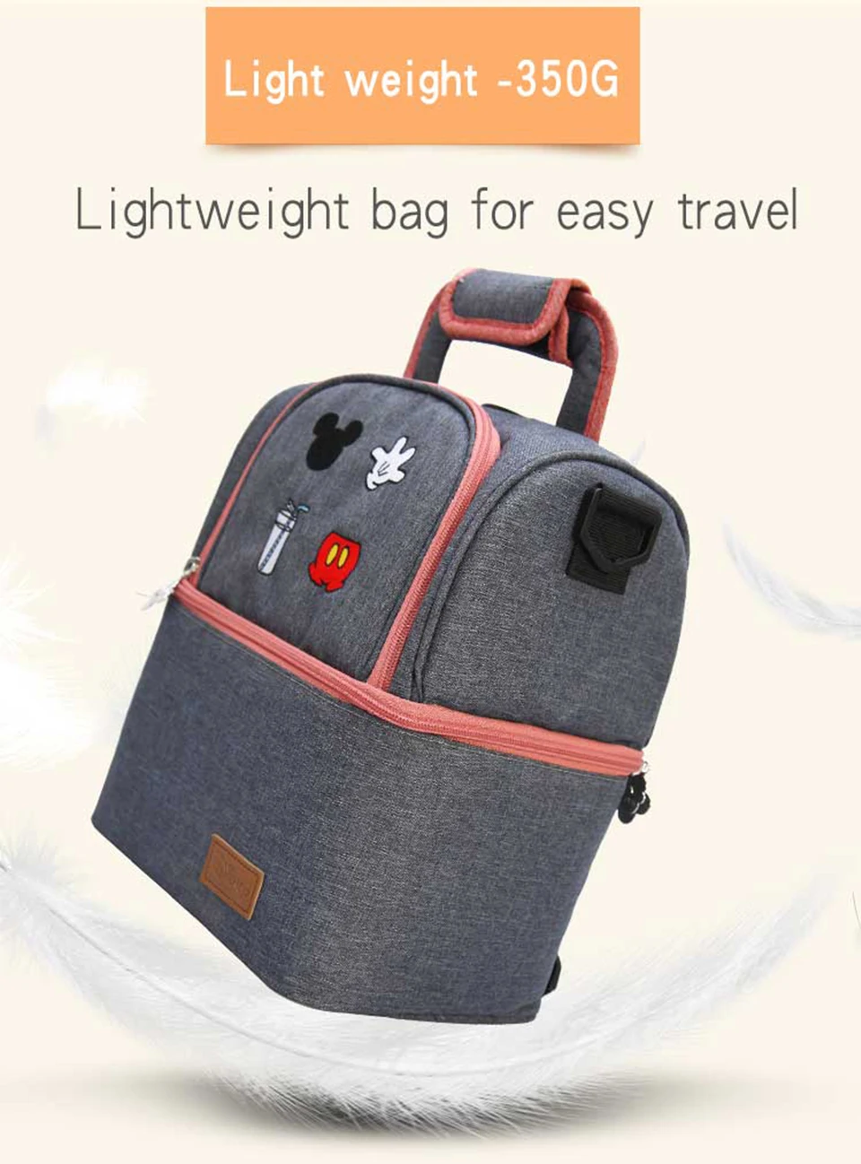 Дисней Детские Пеленки сумки Микки Маус Мумия Mochila Материнство подгузник коляска сумка изоляция Bebek Bakim Cantalari рюкзак