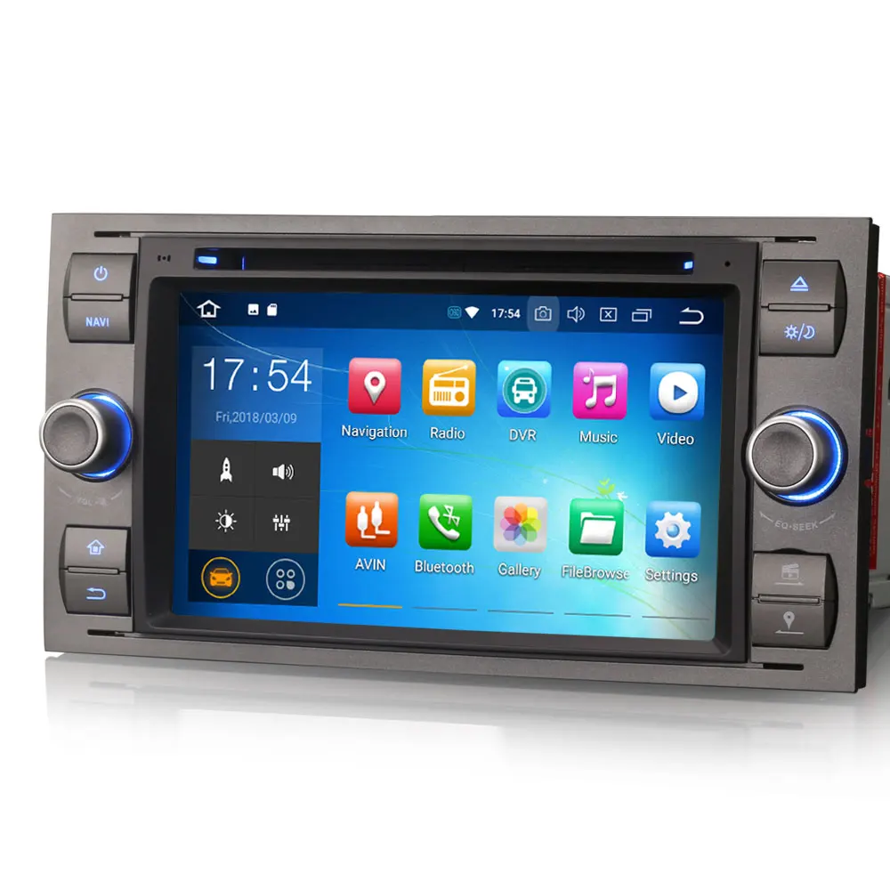 Erisin ES7866F 7 &quotAndroid 8 0 Восьмиядерный 4G RAM автомобильный DVD GPS радио DVR DAB + для FORD C/S-MAX