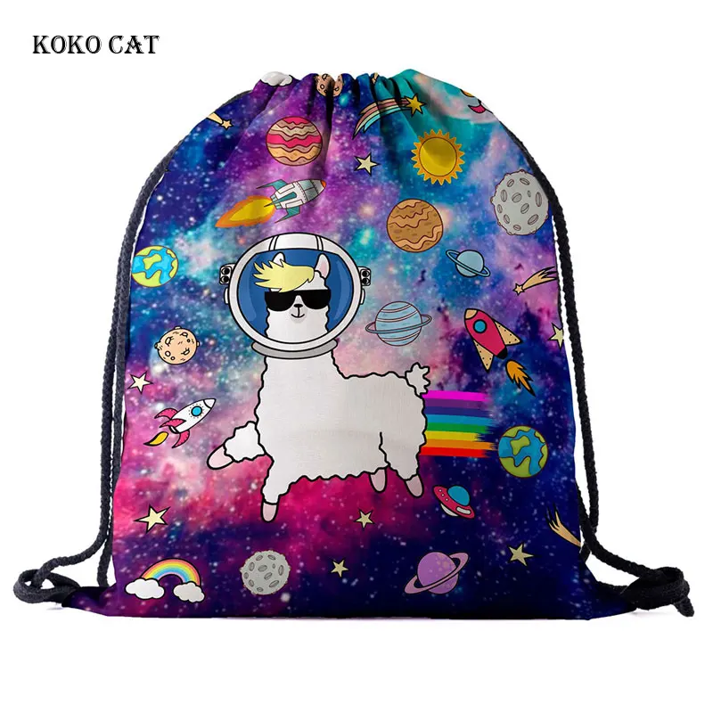 Милый Catoon животный узор дорожная сумка с покемонами на шнурке женская для