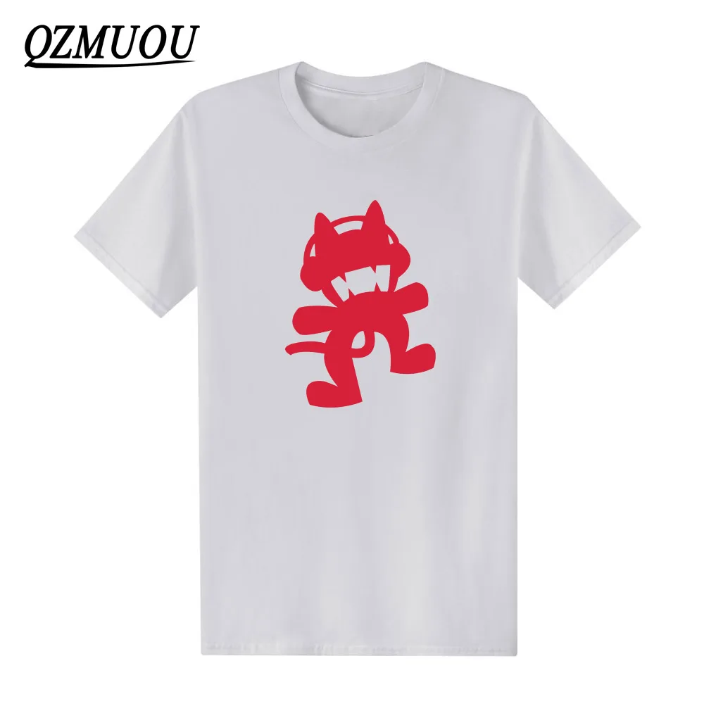 Новинка, летняя футболка с рисунком знаменитого фильма, крутая татуировка, Monstercat, хлопковая Повседневная мужская футболка, мужские топы с круглым вырезом, футболки с коротким рукавом - Цвет: White2