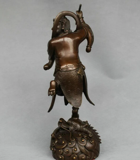 17 Китайский Миф Осирис Властелин ада суди Мужская статуя смерти Бронзовая