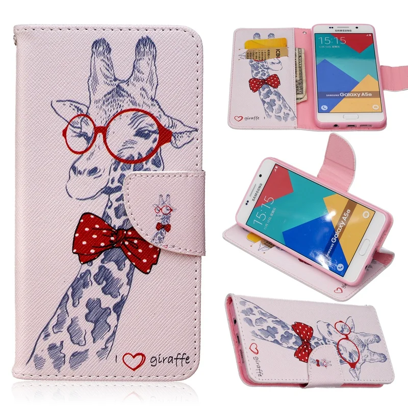 Флип PU Кожа Мобильного Телефона Case Мультфильм Цветочные Магнит Бумажник Мешок