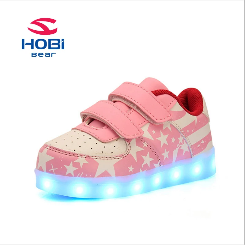 Led shoes Kids USB charging colorful luminous sneakers 7colors Boys Girls Sneakers Children Shoes Light up | Детская одежда и