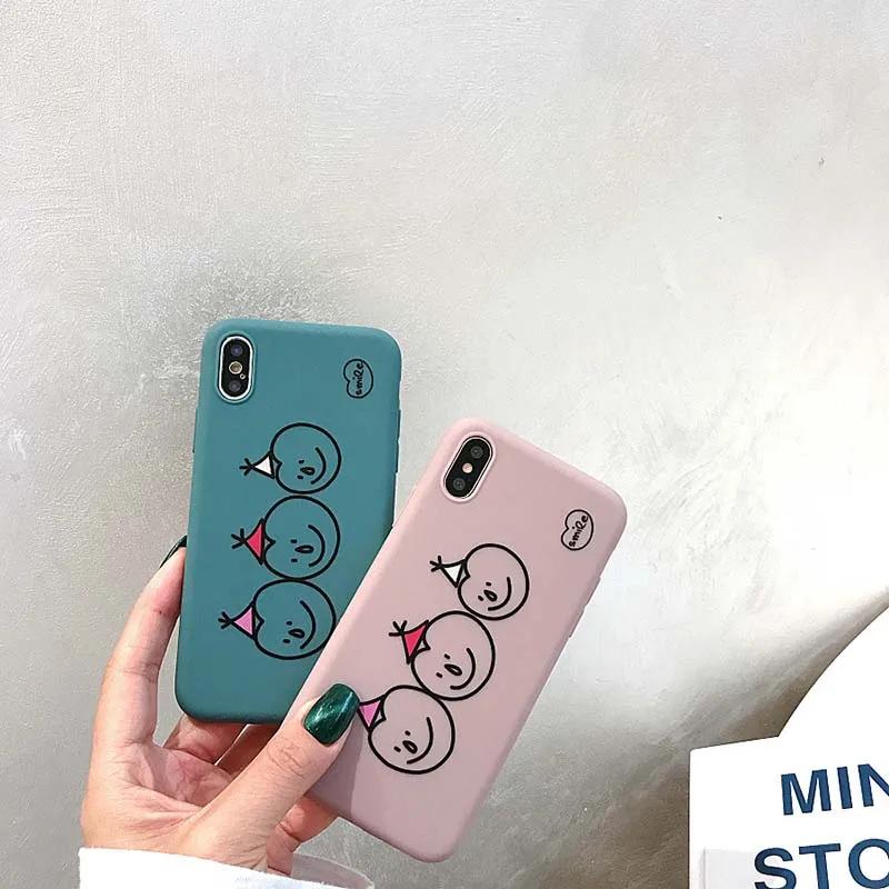 Прекрасный счастливый улыбающийся чехол для iPhone X XR XS Max 6 S Plus мягкая задняя крышка
