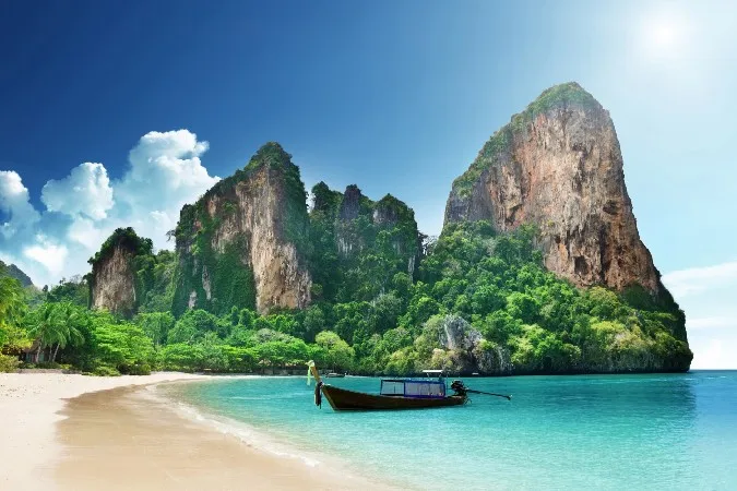 DIY рамка Railay пляж Таиланд-обои Пейзаж Плакат Украшение дома печать шелковой стены