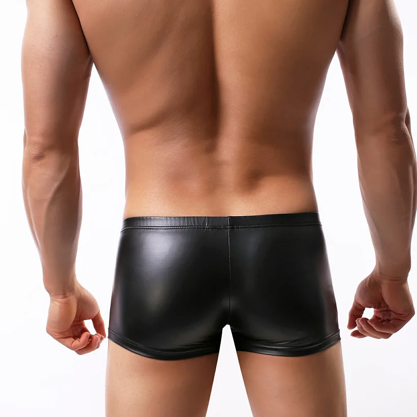 Сексуальное мужское нижнее белье мужские шорты-боксеры черные трусы из
