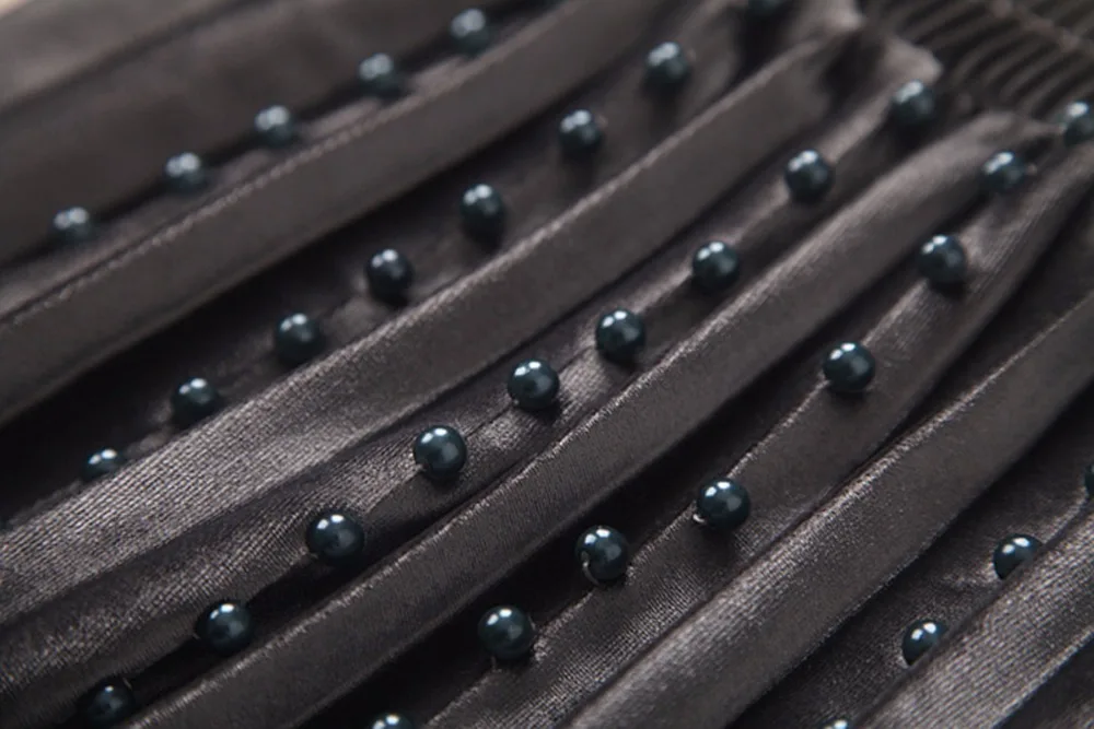 2018 Весна черный воланами чистая пряжа вязать кружевная рубашка бисером