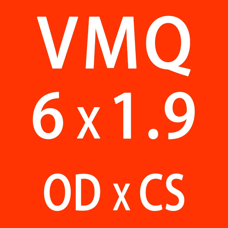 10 шт./лот красные силиконовые кольцо из силикона/VMQ-хомут с круглым воротником для мальчиков и девочек 1,9 мм Толщина OD5/6/7/8/9/10/11/12/13 мм резиновое уплотнительное кольцо шайба - Цвет: OD6mm