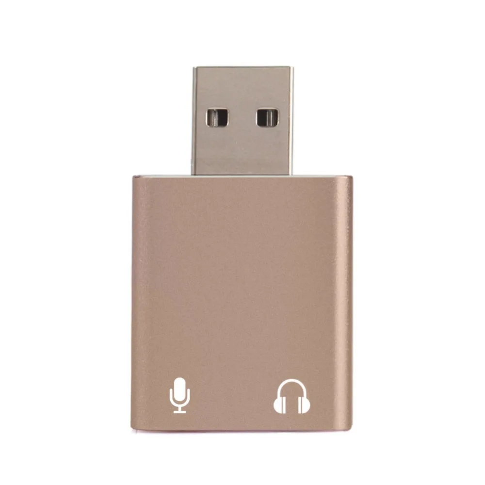 Мини USB Звуковая карта Внешний адаптер 3D стерео разъем 3 5 мм наушники микрофон для