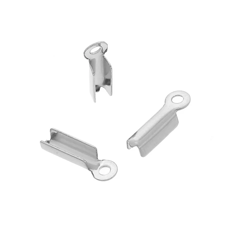 Ювелирные материалы 50 шт шнур из нержавеющей стали ожерелье концевые колпачки