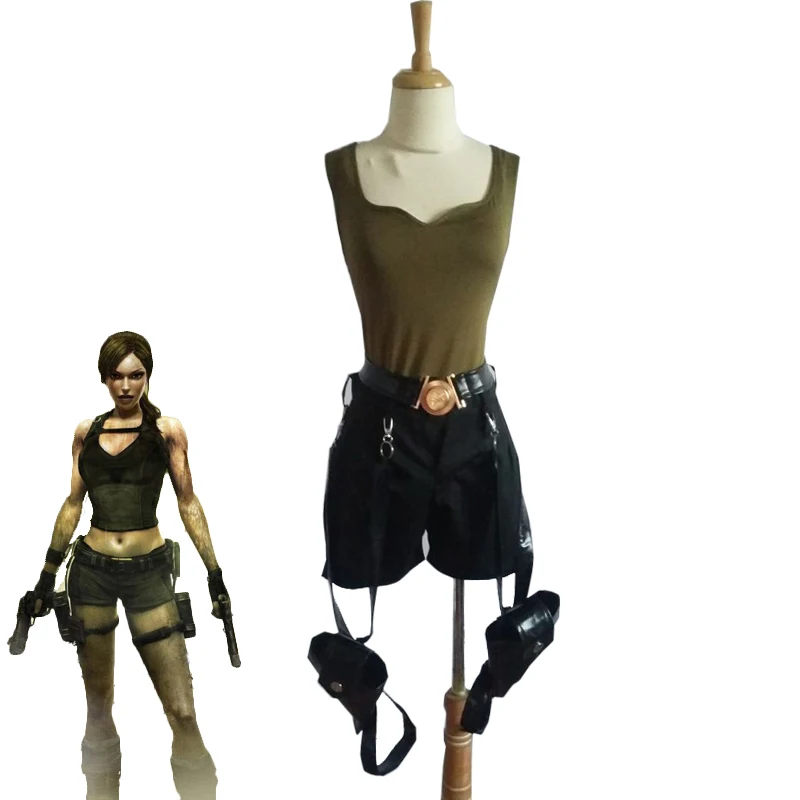 Женский костюм для косплея Tomb Raider Lara Croft сексуальный Хэллоуина Карнавальная