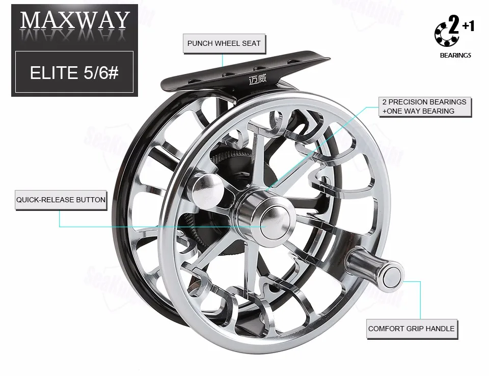 SeaKnight Одежда высшего качества maxway Elite 3BB 137 г 7003-t6 Алюминий металлический 5/6# летать Рыбалка Катушка рыба колесо Fly катушка Сумка