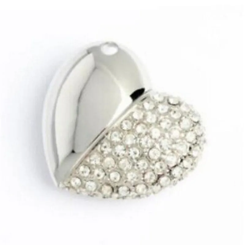 Новый оригинальный USB флеш накопитель с кристаллами в форме сердца 4 ГБ 32 3 0