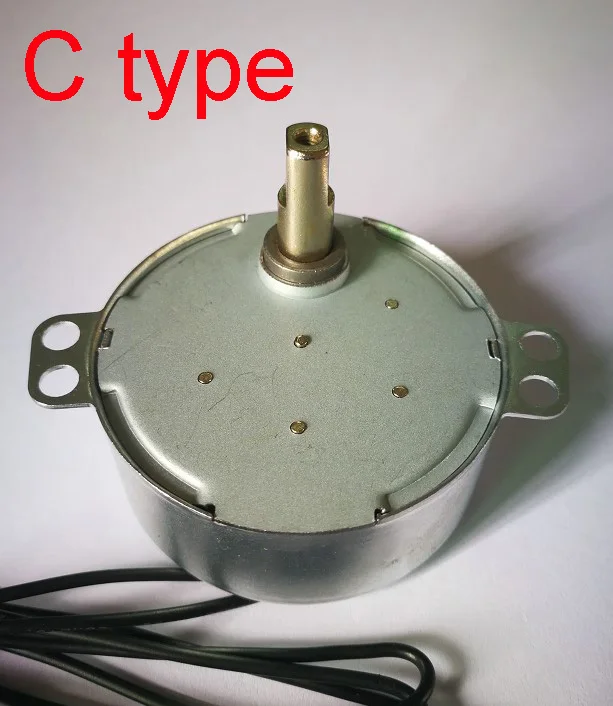 10 шт. TYC-50 CW/CCW CW 1,4 об/мин-60 об/мин 5 в 12 В 24 в 110 В 220 в все виды вала тип AC синхронный мотор-редуктор