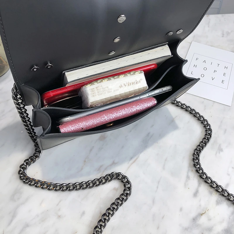 Swallow 2018 Female Brand Hand Bag Woman Messenger Bags Lady Rivet chain Women Fashion Leather Shoulder Girl Crossbody | Багаж и сумки