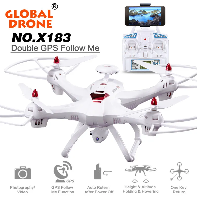 Новый ocday пульт дистанционного управления X183 5 8 ГГц 6 Axis Gyro WiFi FPV 1080 P Dual gps Follow Me