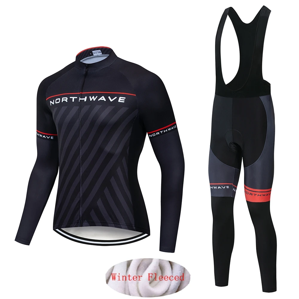 Pic Color Northwave Профессиональный командный костюм для мужчин зимний с длинным рукавом ветрозащитный теплый флисовый комплект одежды для велоспорта куртка брюки - Цвет: Pic Color