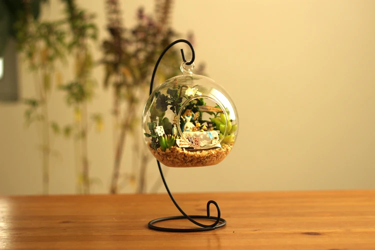 Diy Кукольный дом мини стеклянный шар кукольные домики модель Miniaturas Casa De Bonec ручной работы деревянный миниатюрный кукольный домик игрушка подарок на день рождения