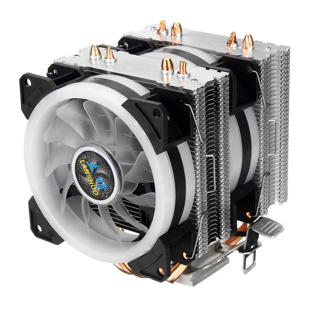 6 тепловой трубы Процессор кулер для Intel LAG 1155/775/1150/1151/1156/1366 для AMD Socket AM3/AM2 RGB светодиодный Процессор вентилятор кулер вентилятор охлаждения радиатора