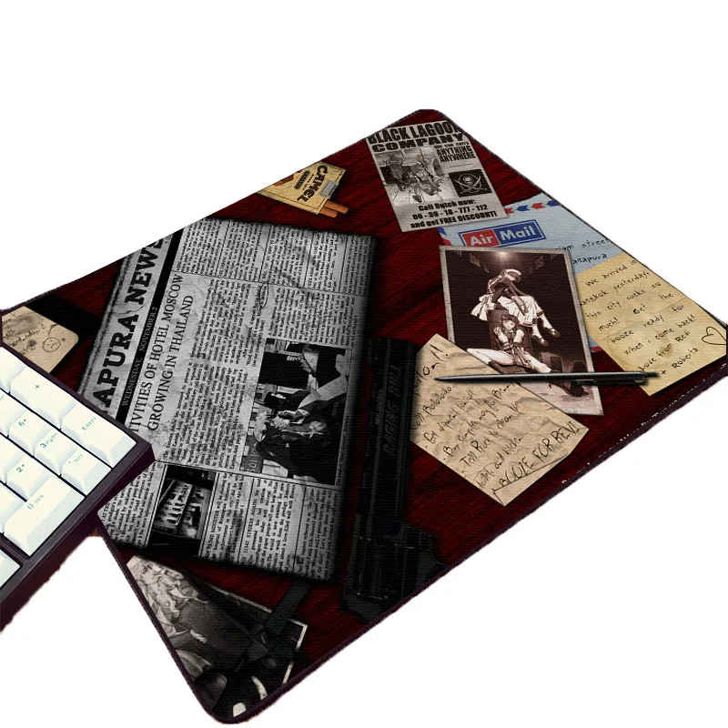 Резиновый игровой мини коврик для мыши Mairuige маленький размер 220x180x2 мм черный