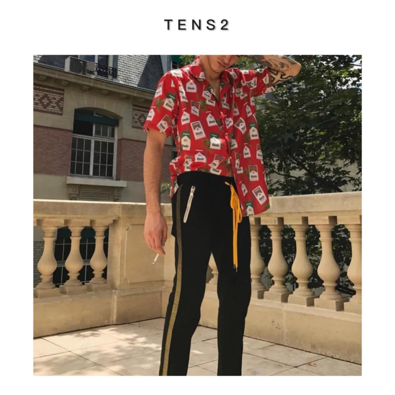 2018 черные женские и мужские тренировочные брюки с золотистыми полосками по бокам