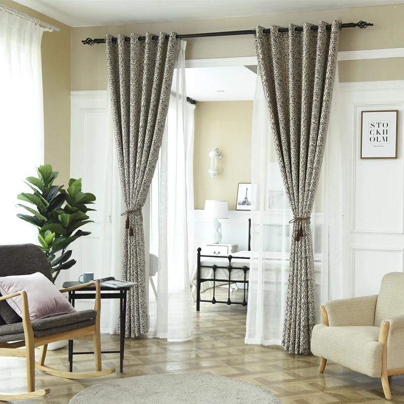 Современные жаккардовые занавески в пасторальном стиле кухонные изоляционные s