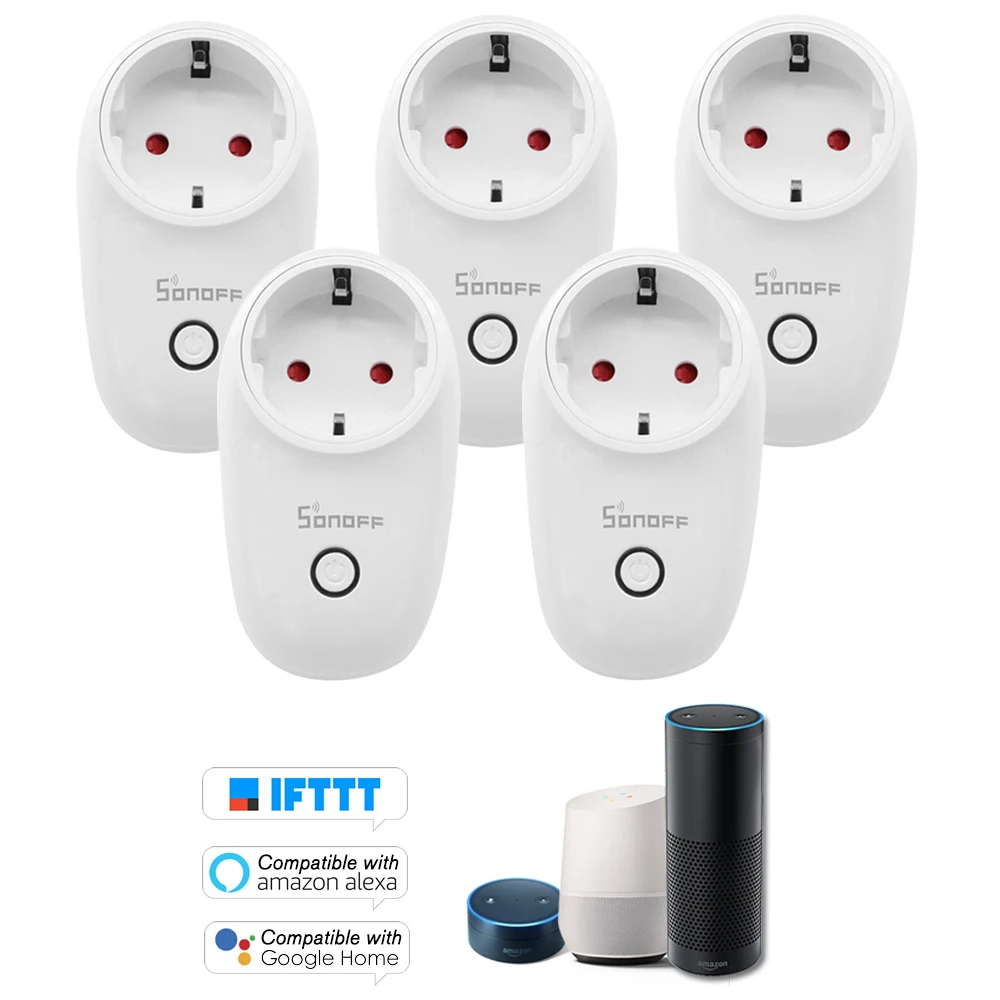 5 шт. SONOFF S26 ITEAD Wifi умная розетка беспроводной пульт дистанционного управления