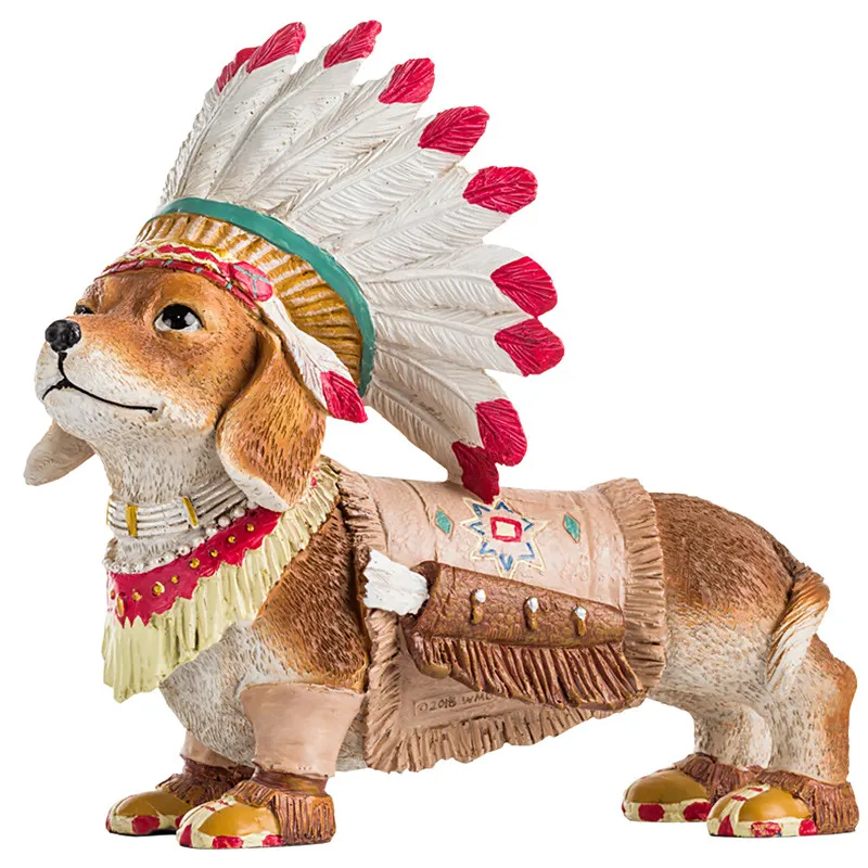 

Nordic Creative Personality Cute Dog Ornaments Puppy Modern Home Living Room TV Cabinet Resin Decoration M1973