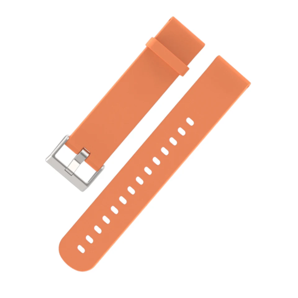 orange Mijobs 20 мм силиконовый ремешок для Xiaomi Huami Amazfit Bip BIT Смарт-часы аксессуары спортивный браслет Correa браслет - Цвет: orange