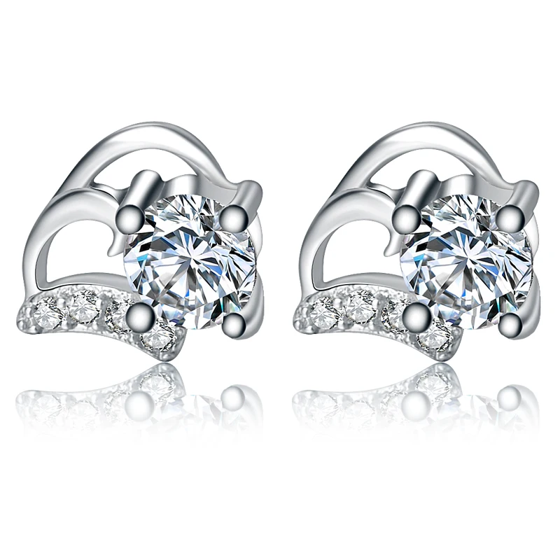 Подлинные серебряные серьги гвоздики оптовая продажа ювелирные изделия для