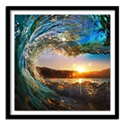 Алмазная живопись 5D сделай сам пейзаж, картина, выложенная алмазами вышивки крестом закат Алмазная вышивка море волны ручной работы