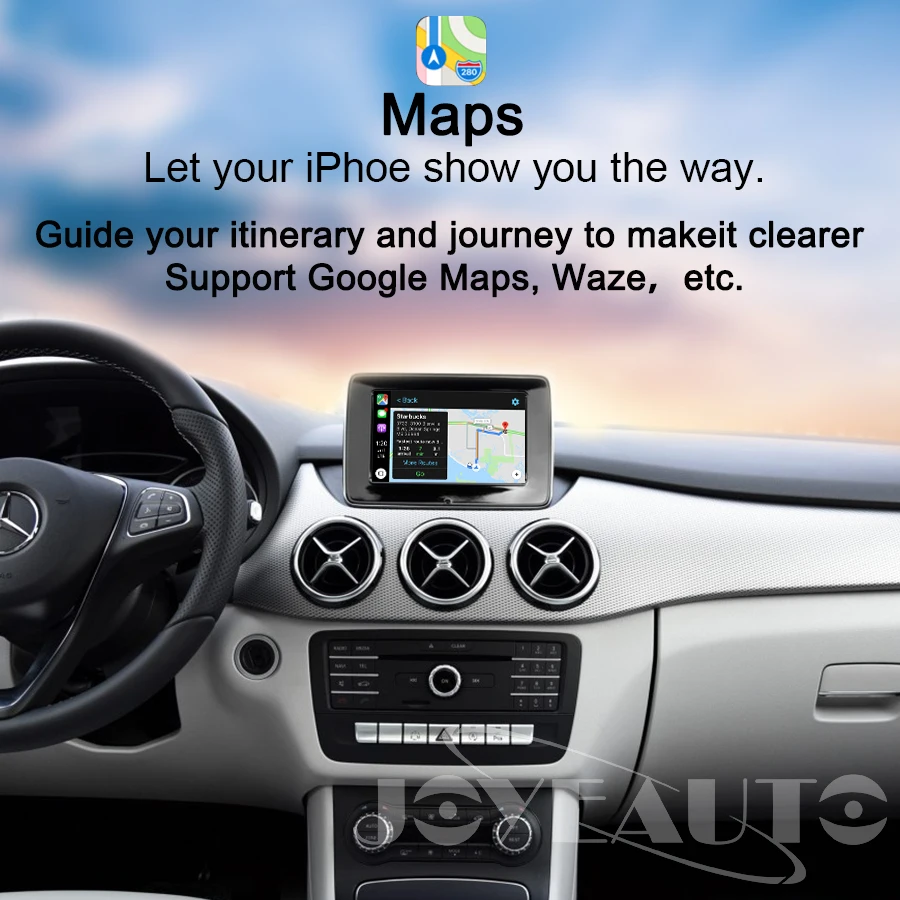 Joyeauto Wifi беспроводной Carplay Car Play Android авто зеркало модифицированная для Mercedes B класс W246 NTG 5,1 5,2 5,5 камера заднего вида