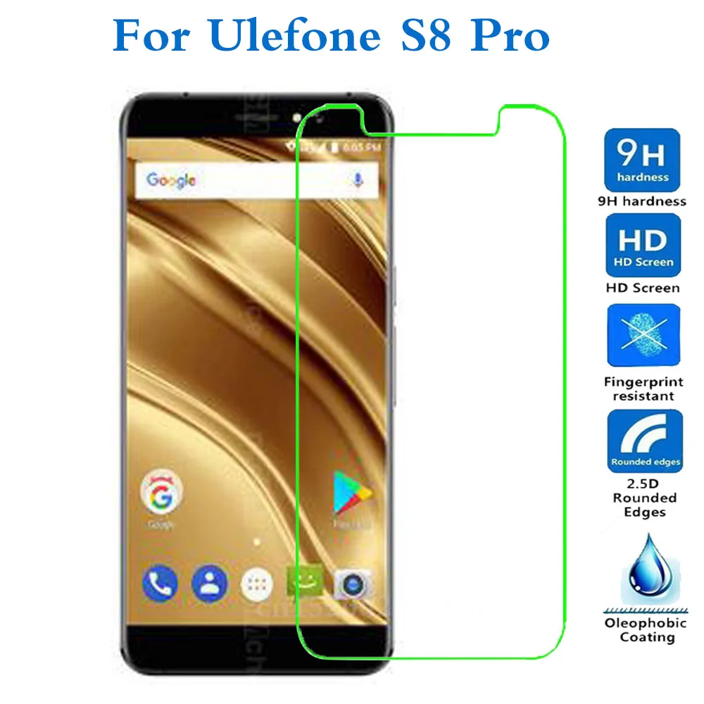 Закаленное стекло для Ulefone S8 Pro прозрачная ударопрочная пленка экрана S7