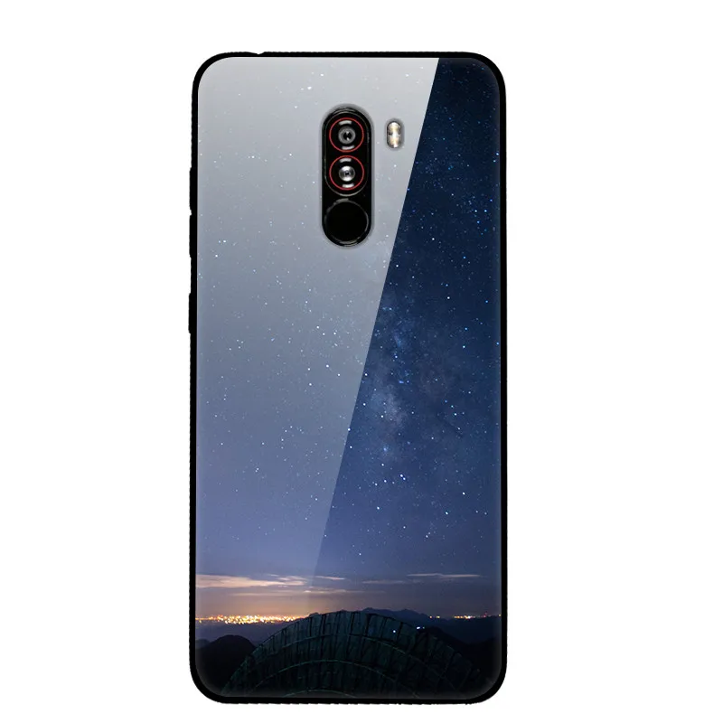 Для xiaomi POCOPHONE F1 POCO F1 6 ГБ 64 Гб чехол из закаленного стекла с изображением планеты Космос чехол из стекла для xiaomi Poco F1 Pocophone F1