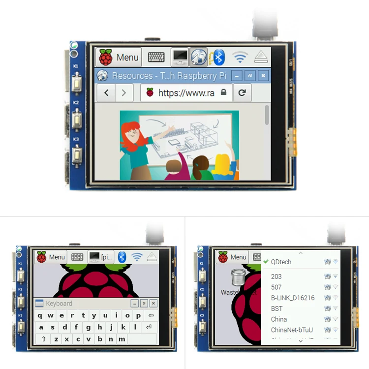 1 шт. резистивный сенсорный ЖК-дисплей Raspberry Pi 3 Model 2 дюйма X | Электронные