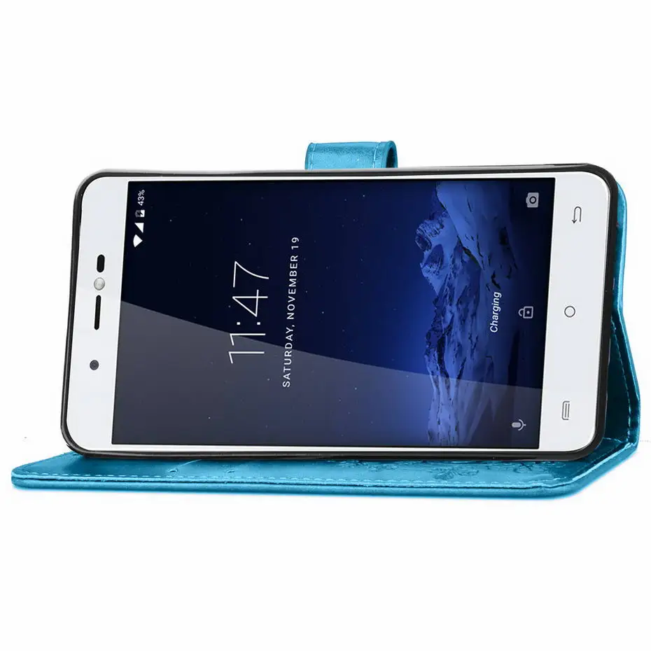 Роскошный чехол с 3D тиснением клевера для Cubot R9 кожаный откидной крышкой R 9