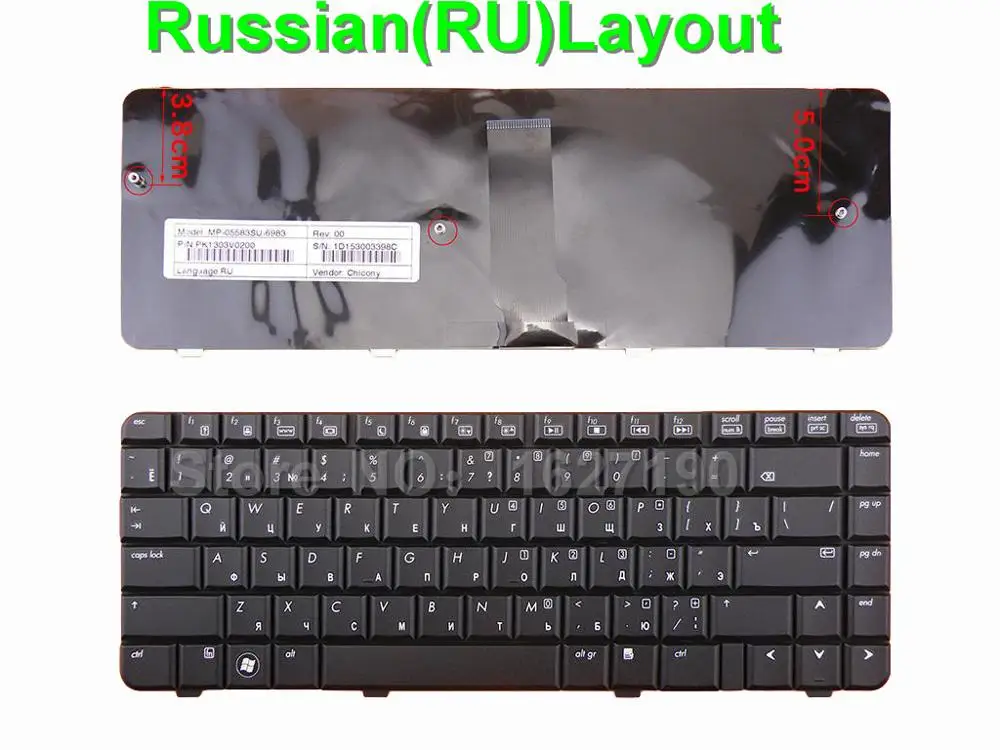 

New RU Russian Keyboard for HP CQ45 BLACK RU Laptop Keyboards