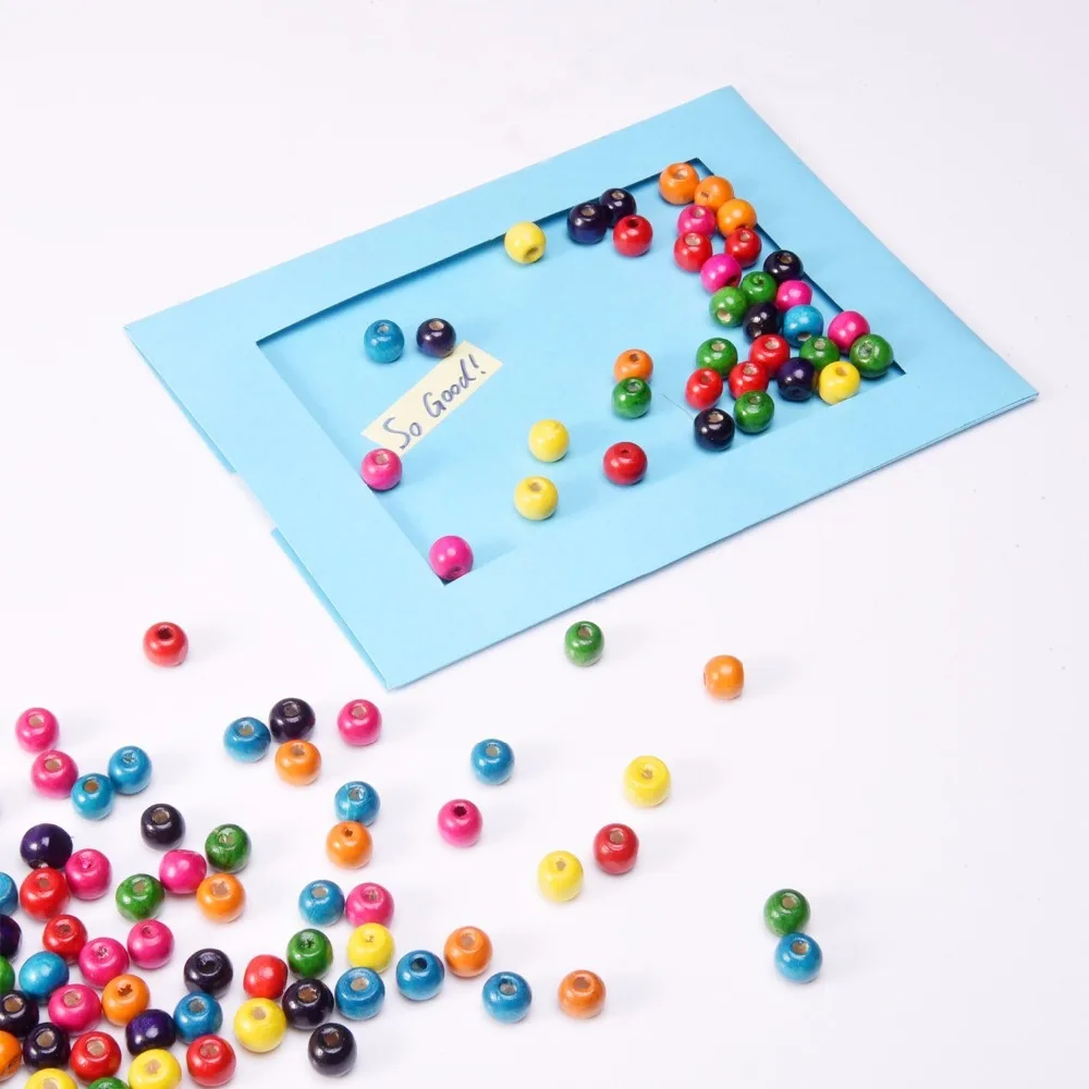 1000 шт./компл. Изготовление ювелирных изделий своими руками круглые деревянные