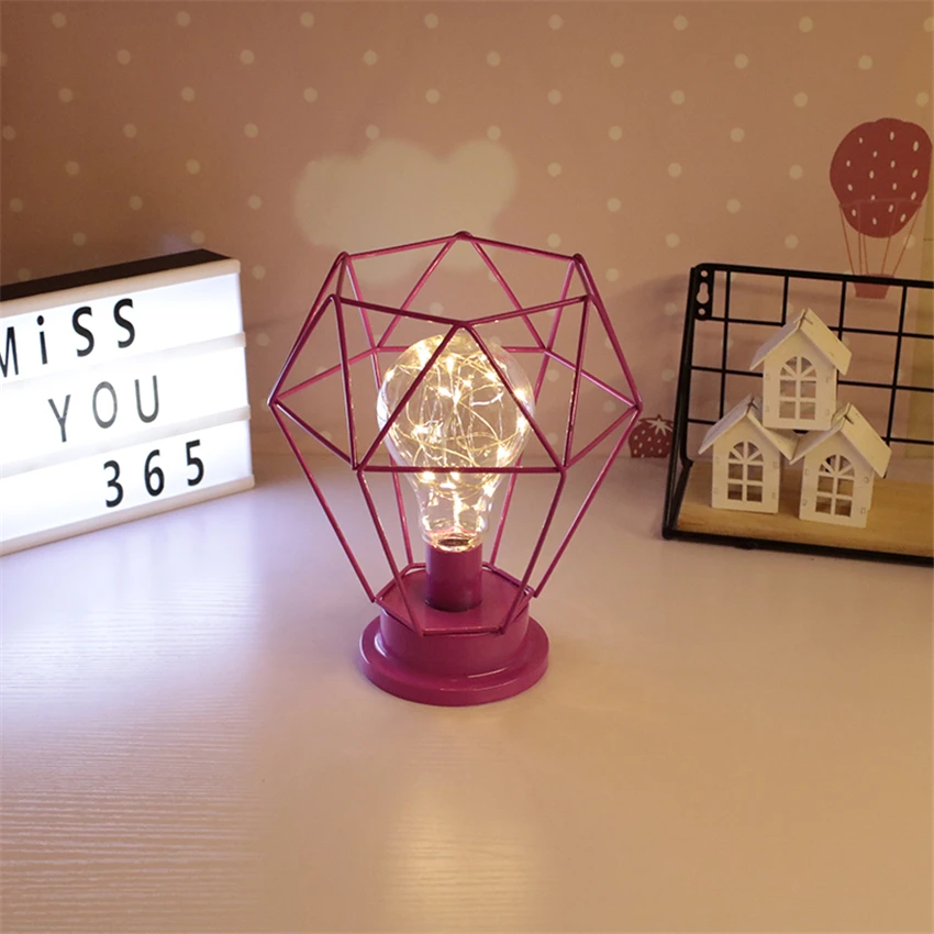 Алмазный ночник с аккумулятором настольная лампа в стиле ретро праздничное