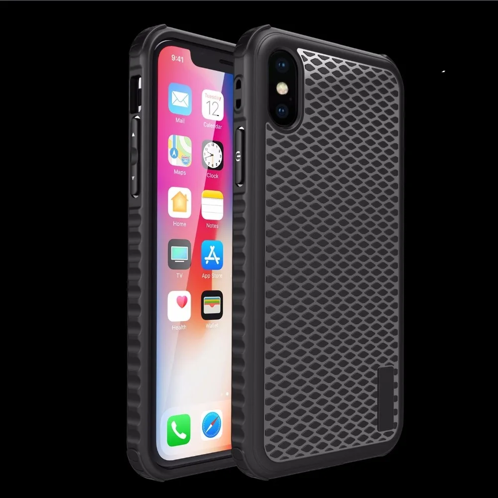 Wave point fish pattern skid resistance Total package side soft TPU and thin For iphone 6 6p 7 8 Plus X Phone Case |