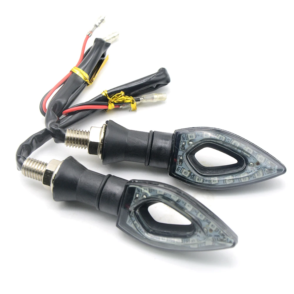for bmw 2Pcs Flashing Motorcycle LED Turn Signal Light High quality 12 Led Indicator Dual Color Blue&ampAmber Blinker |