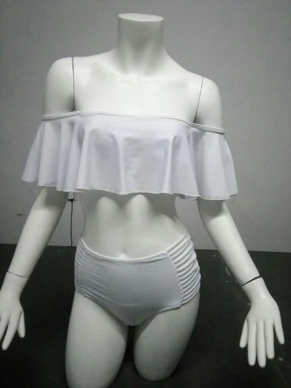 Пикантные брендовые размера плюс бикини Высокая талия купальный костюм в