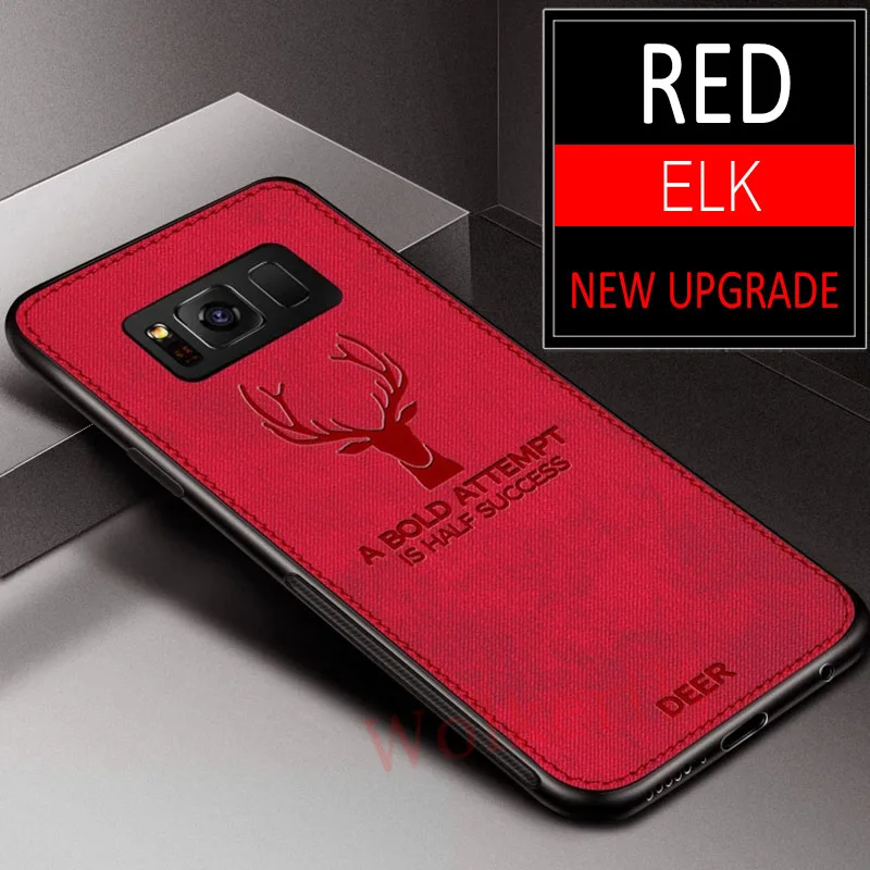 Рождественский олень Ткань чехлы для samsung Galaxy J6 J4 Plus A6 A8 J2 Prime J3 J5 J7 на Note 9 8 S9 S8 плюс S7 края крышки - Цвет: Red